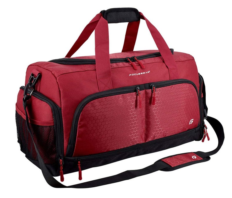FocusGear Ultimate Gym Bag 2.0: The Durable Crowdsource Designed Duffel Bag with 10 Optimal Compartments Including Water Resistant Pouch, Red, Medium (20"), Red, Medium (20") - Image 1